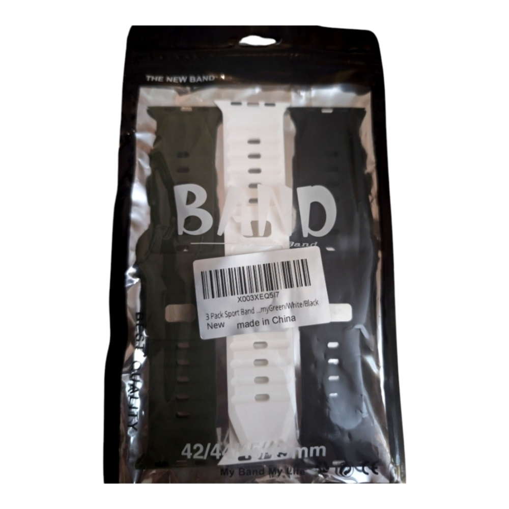 NWT 3-Pack Sport Bands for Apple Watch 42/44/45/49mm